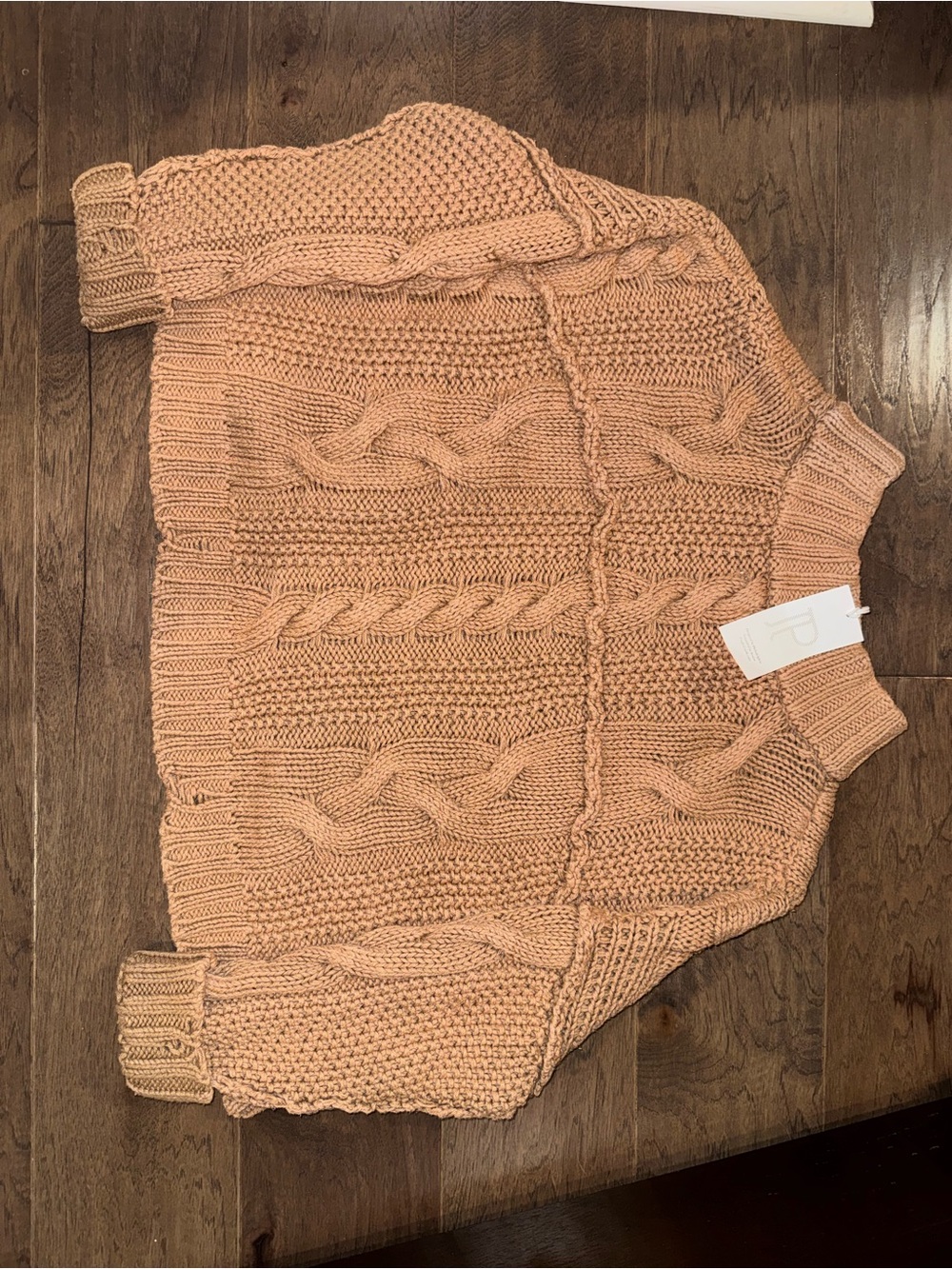 Anthropologie Chunky Cable Sweater - Camel - Picture 4 of 5
